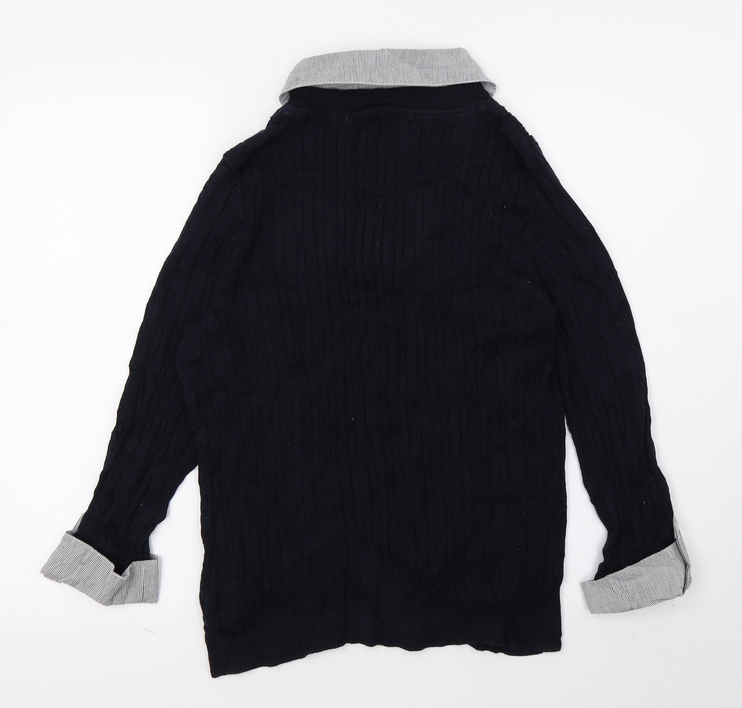 Maine Womens Blue  Knit Pullover Jumper Size 16  - Shirt design