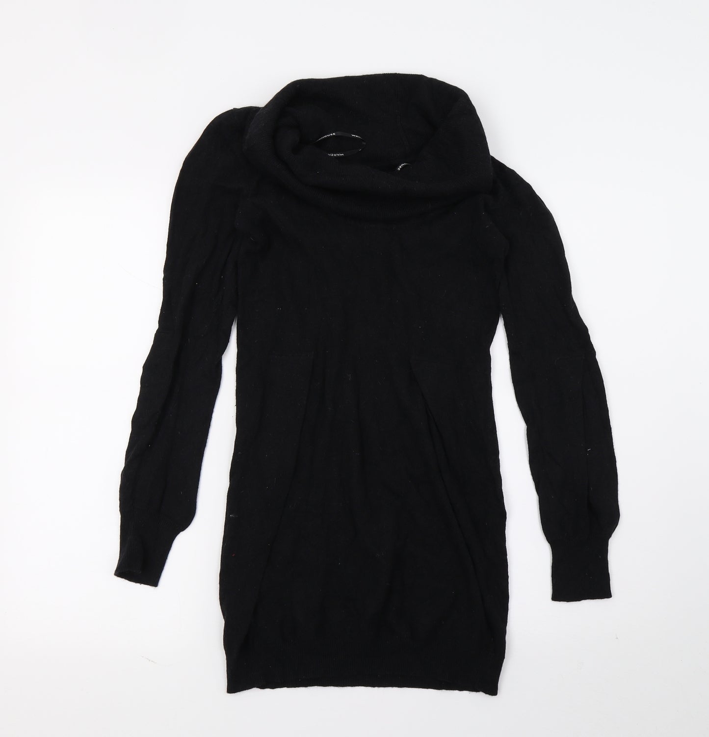Warehouse Womens Black  Knit Jumper Dress  Size 6