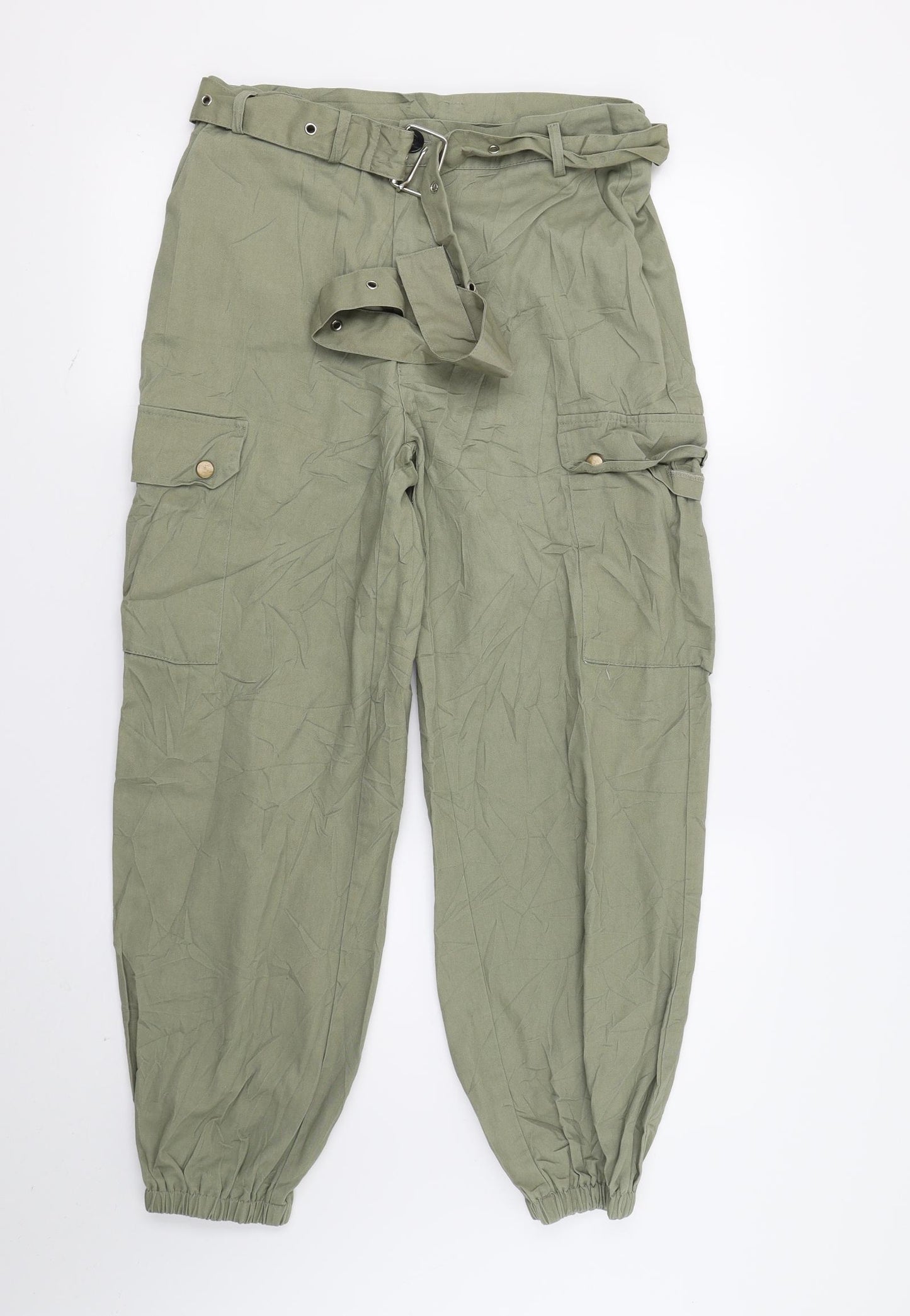 SheIn Womens Green  Denim Cargo Trousers  L27 in