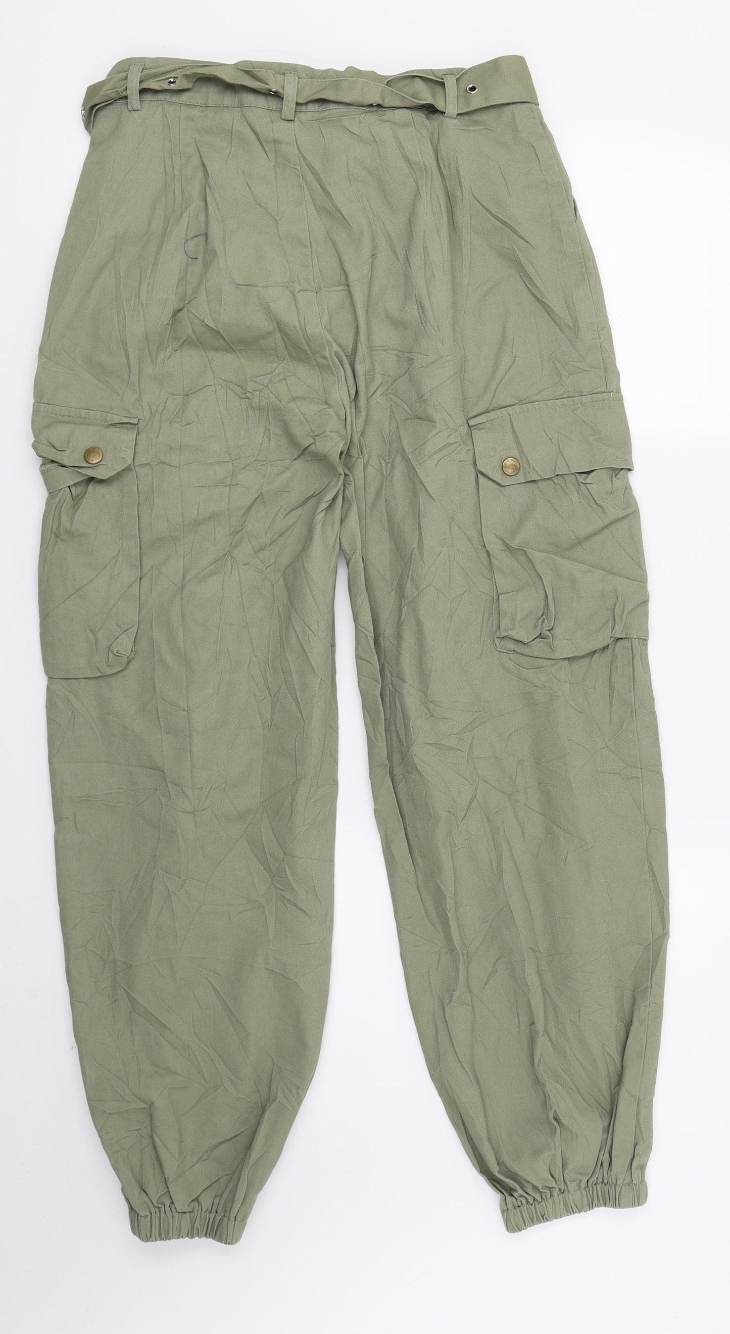 SheIn Womens Green  Denim Cargo Trousers  L27 in