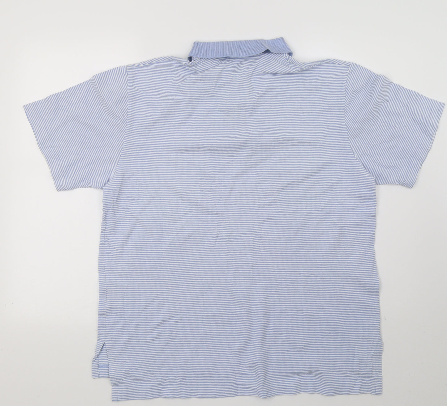 Polo Ralph Lauren Mens Blue Striped   Polo Size L