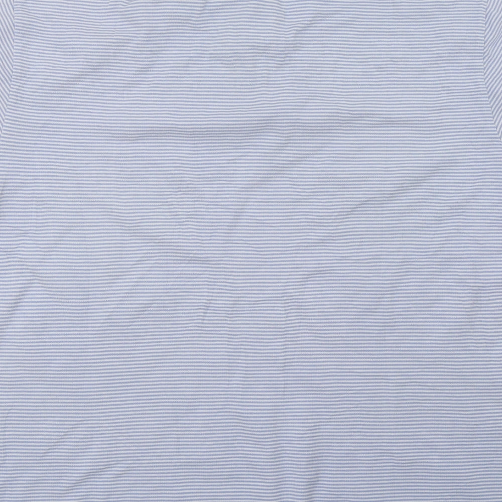 Polo Ralph Lauren Mens Blue Striped   Polo Size L