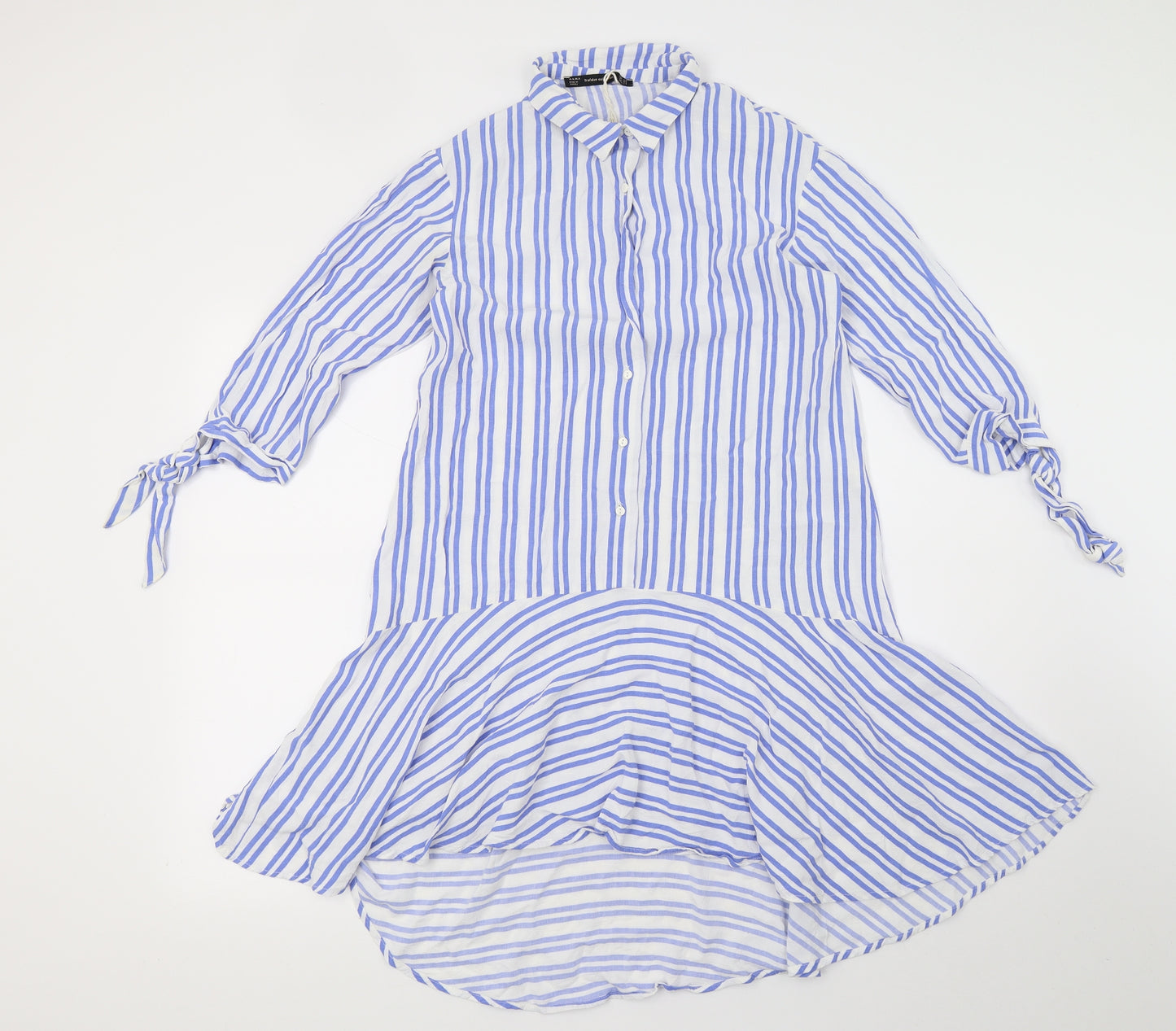 Zara Womens Blue Striped  Fit & Flare  Size 4