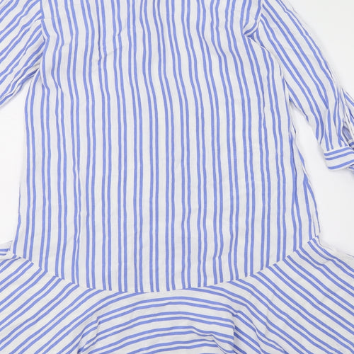 Zara Womens Blue Striped  Fit & Flare  Size 4