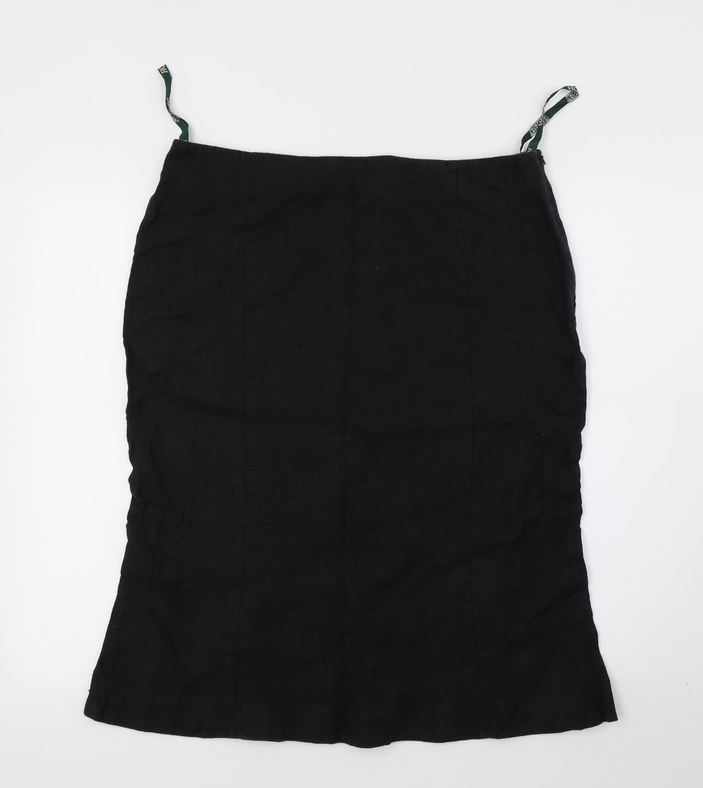 Hobbs Womens Black  Denim A-Line Skirt Size 16