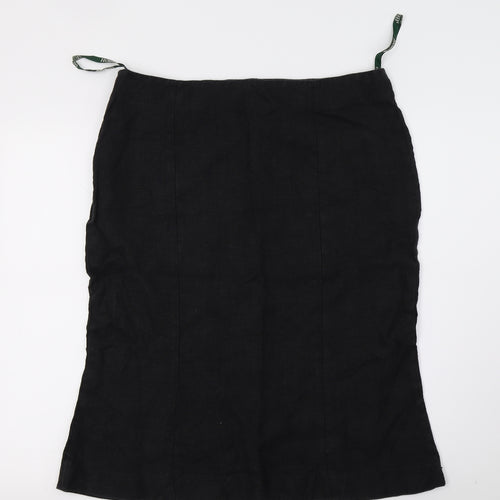 Hobbs Womens Black  Denim A-Line Skirt Size 16