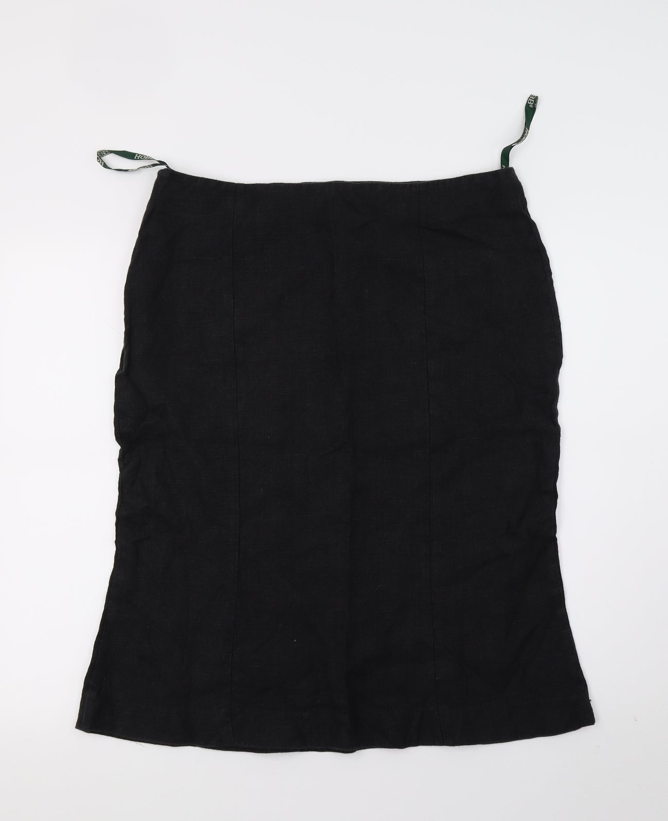 Hobbs Womens Black  Denim A-Line Skirt Size 16