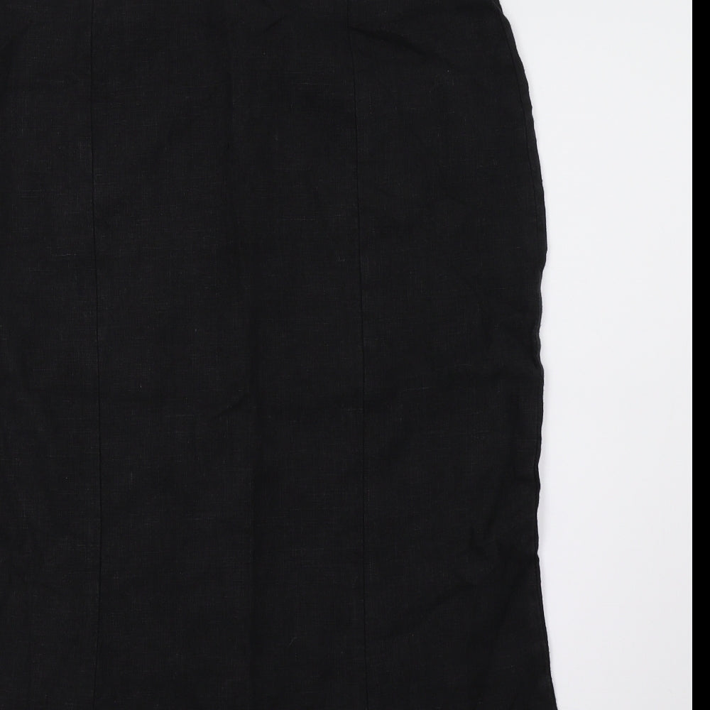 Hobbs Womens Black  Denim A-Line Skirt Size 16