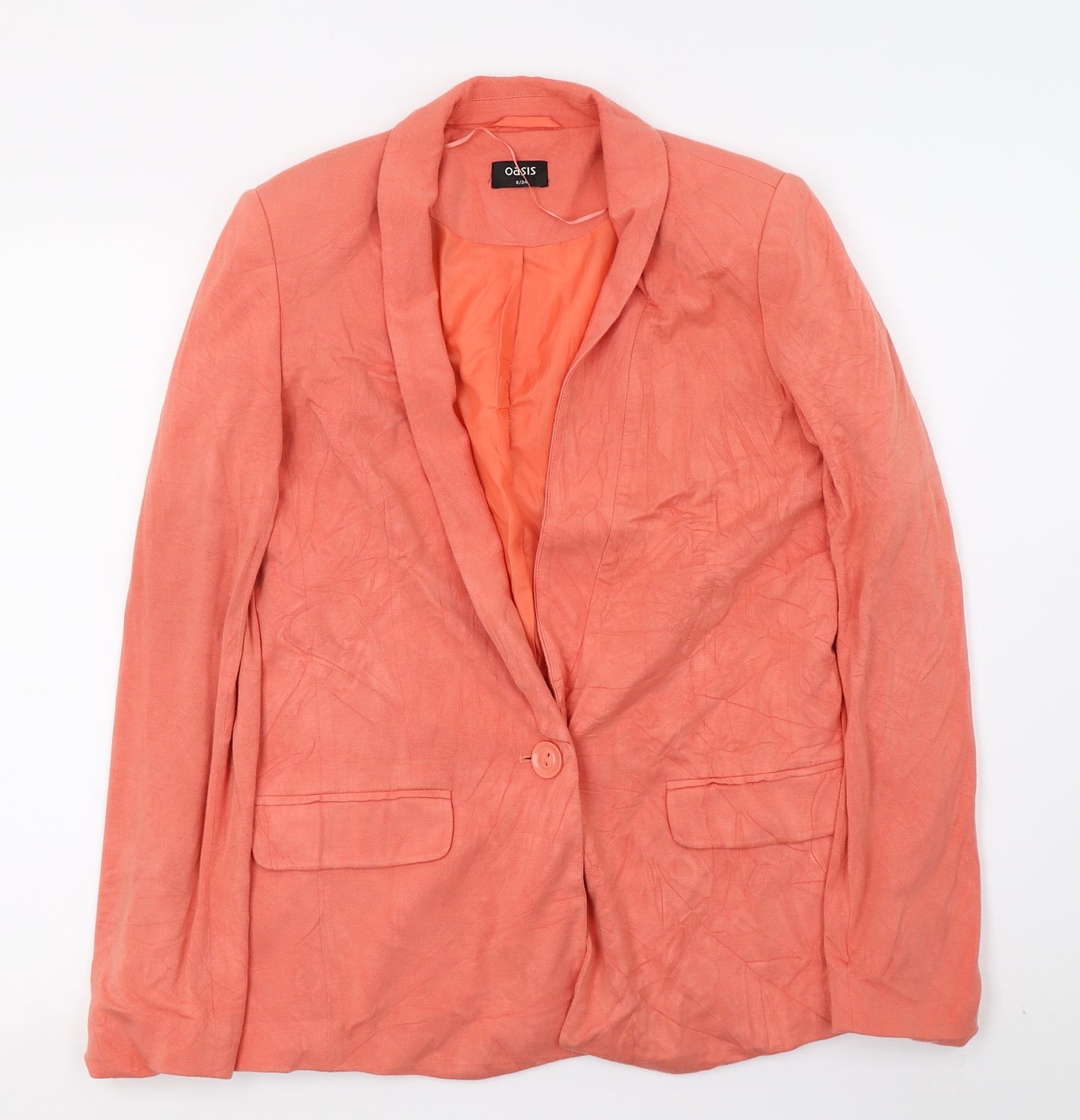 Oasis Womens Orange   Jacket Blazer Size 8