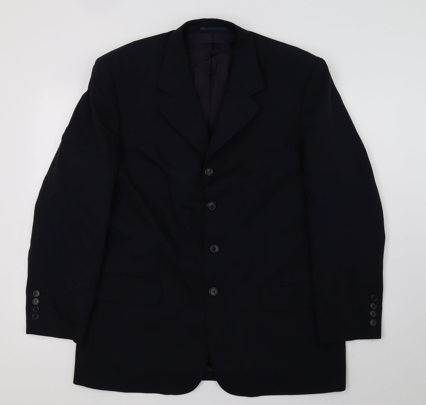 David Moss Mens Blue   Jacket Suit Jacket Size L