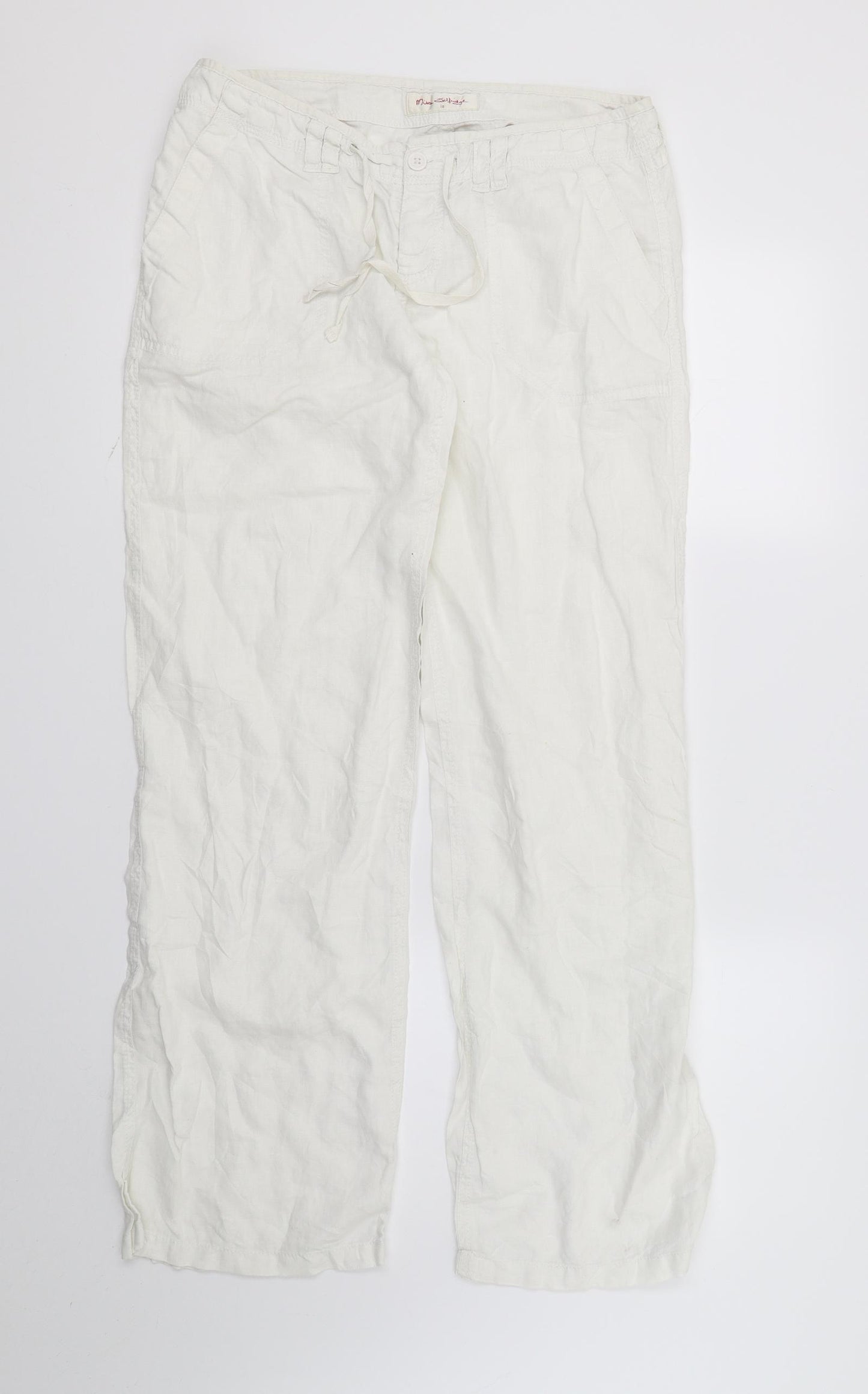 Miss Selfridge Womens White   Trousers  Size 10 L30 in