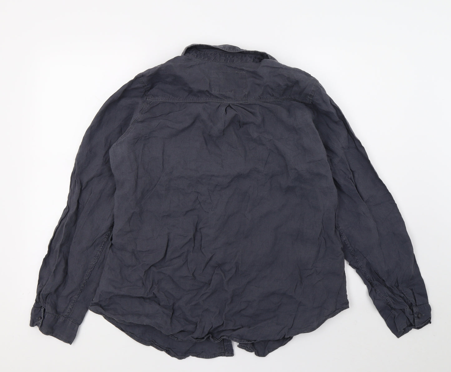 M&S Womens Grey   Basic Button-Up Size 18