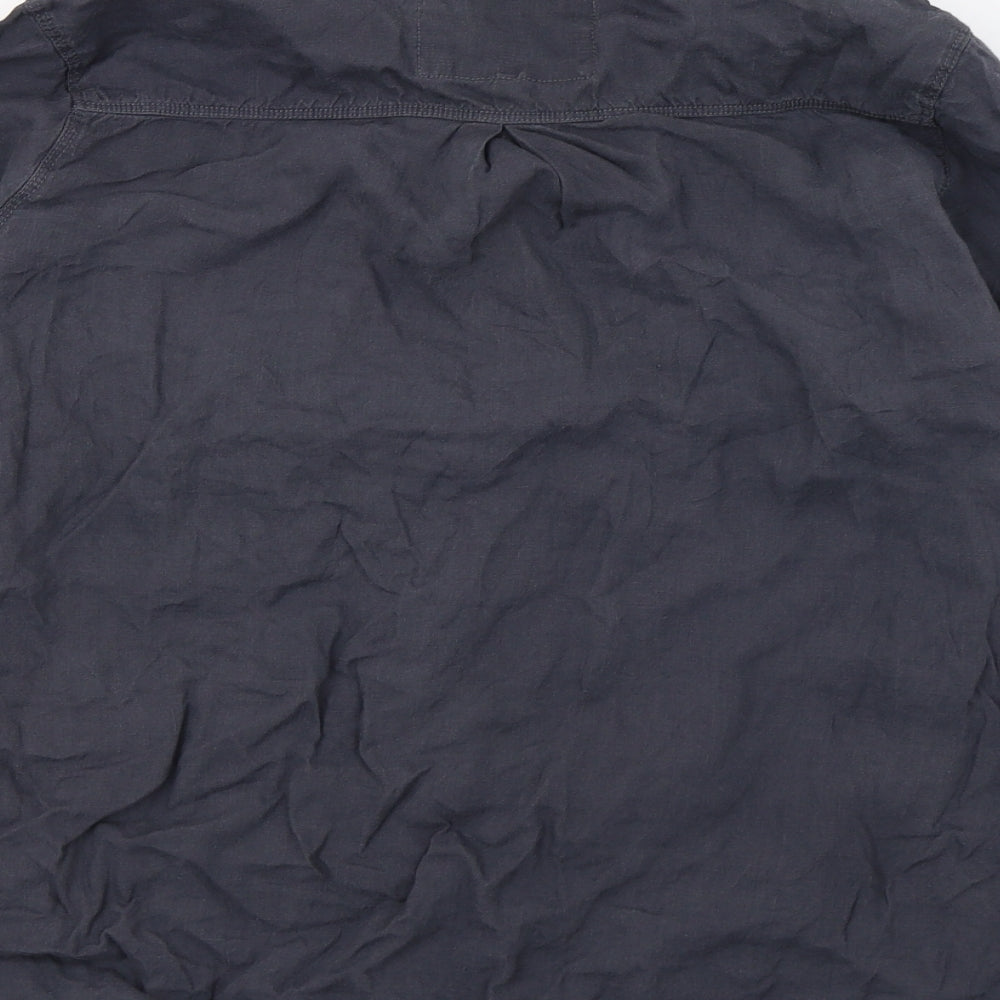 M&S Womens Grey   Basic Button-Up Size 18