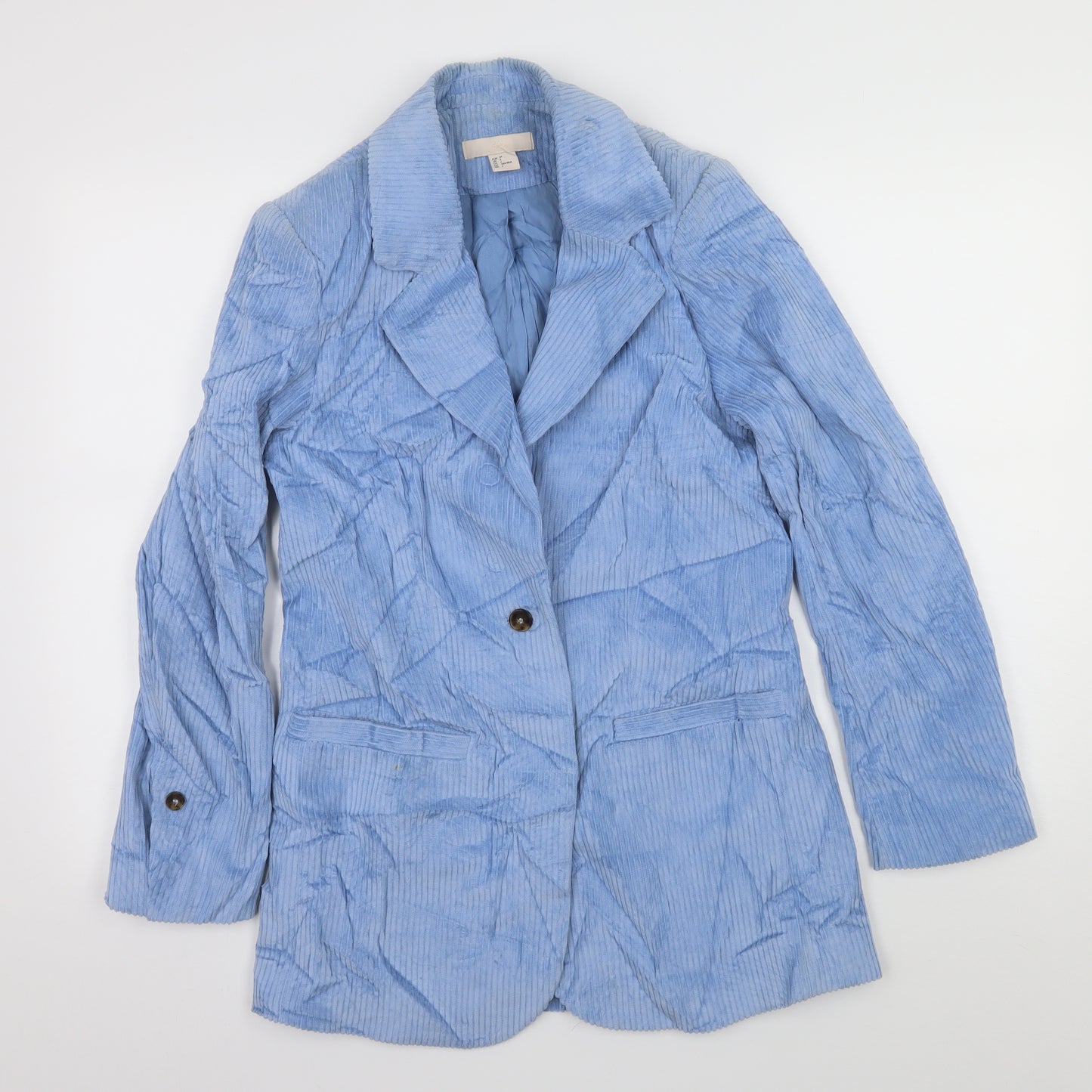 H&M Mens Blue  Corduroy Jacket Blazer Size S