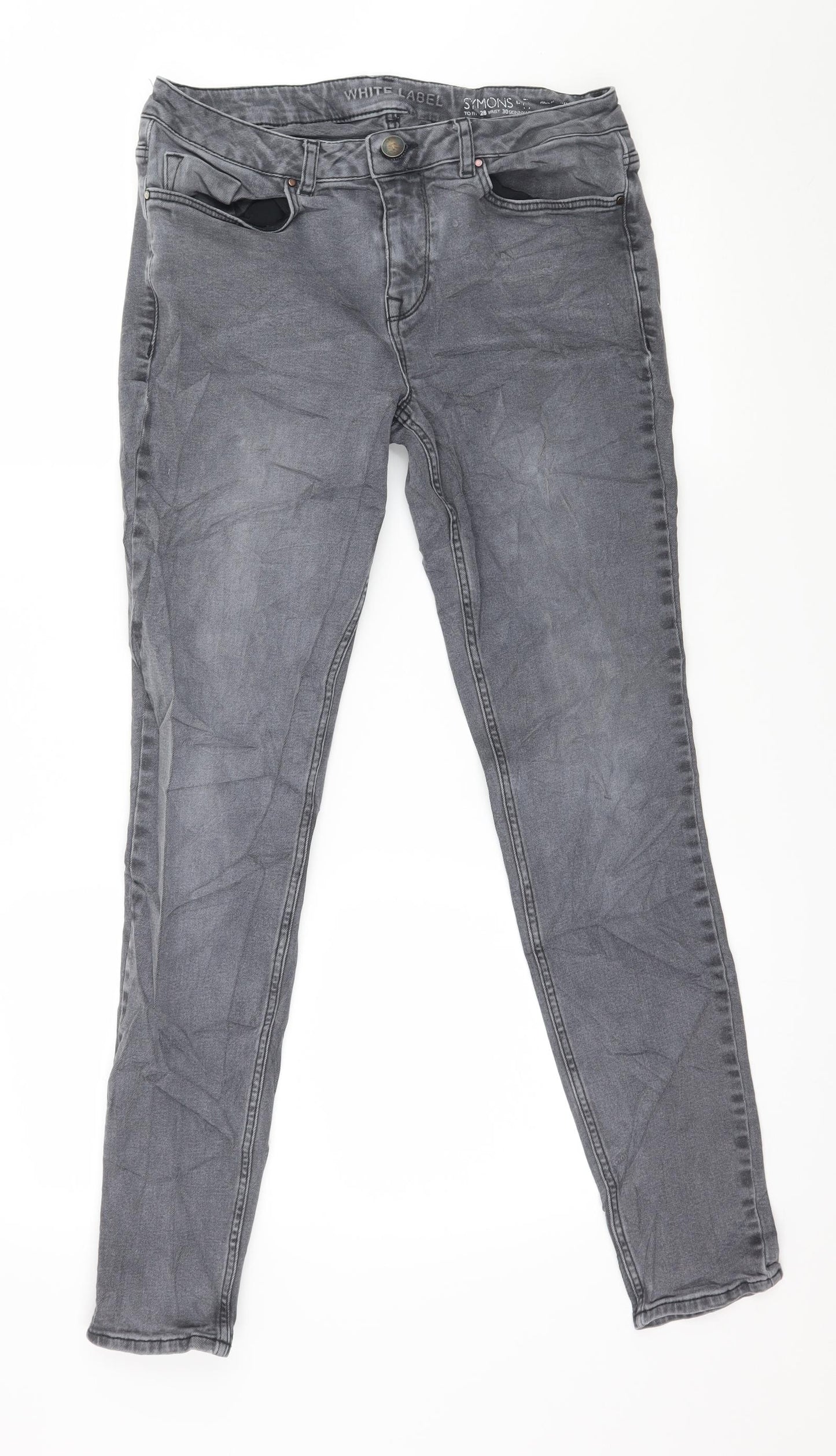 Simons Womens Grey  Denim Skinny Jeans Size 10 L28 in