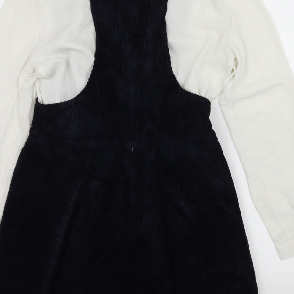 Topshop Womens Blue  Corduroy Playsuit One-Piece Size 10
