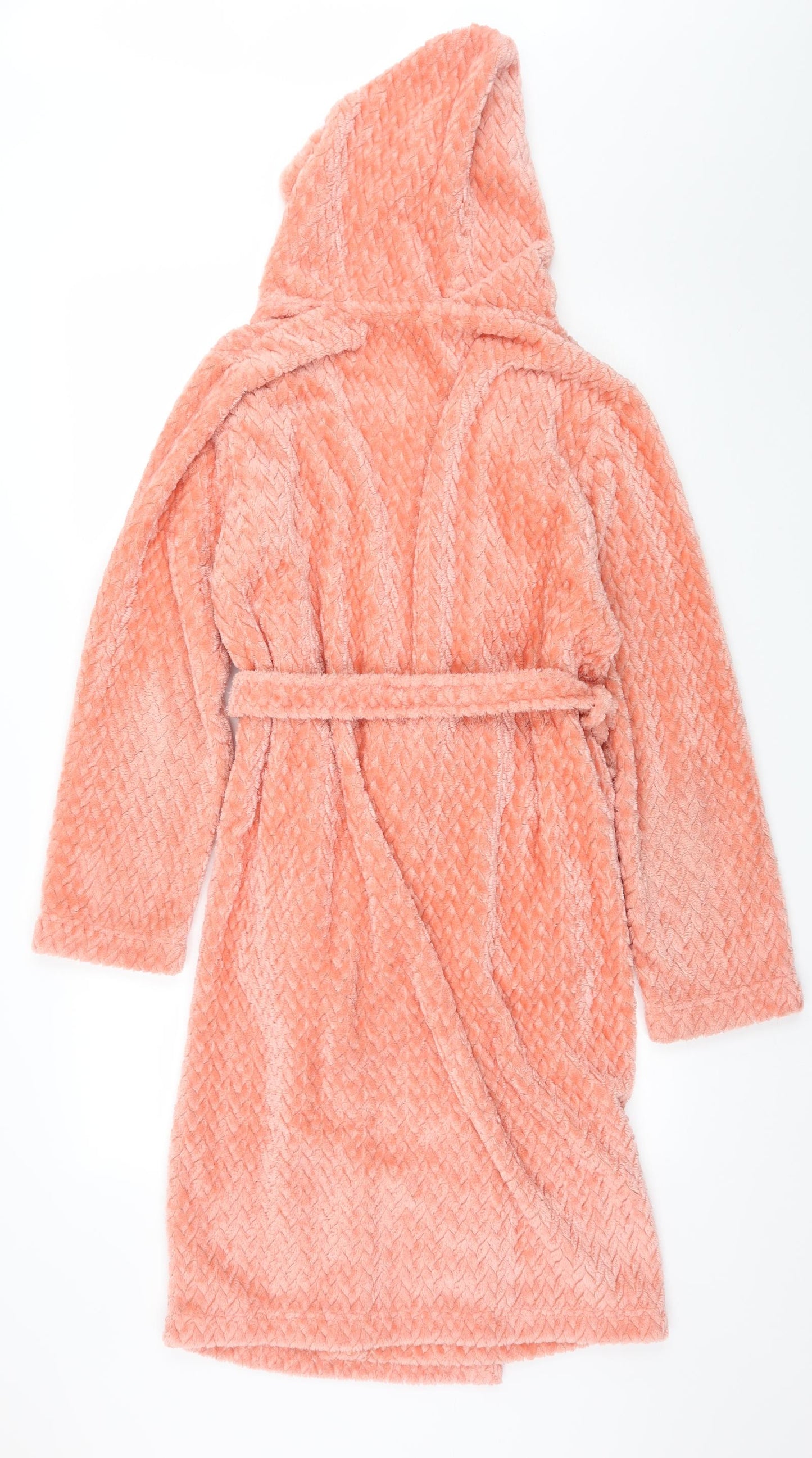 George Womens Orange Solid Microfibre Top Robe Size S