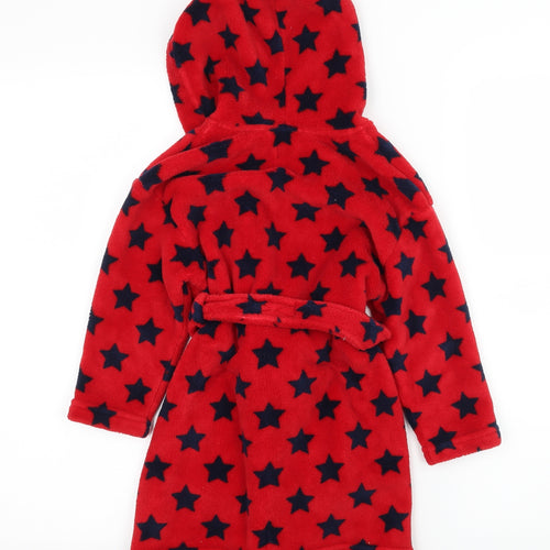 NEXT Boys Red Geometric Microfibre  Robe Size 3-4 Years  - Star