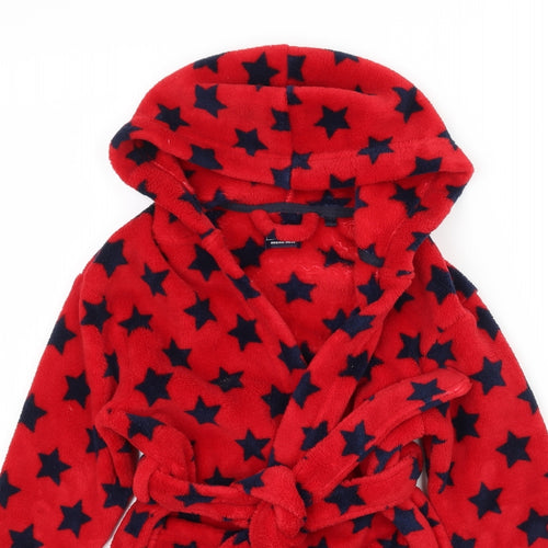 NEXT Boys Red Geometric Microfibre  Robe Size 3-4 Years  - Star
