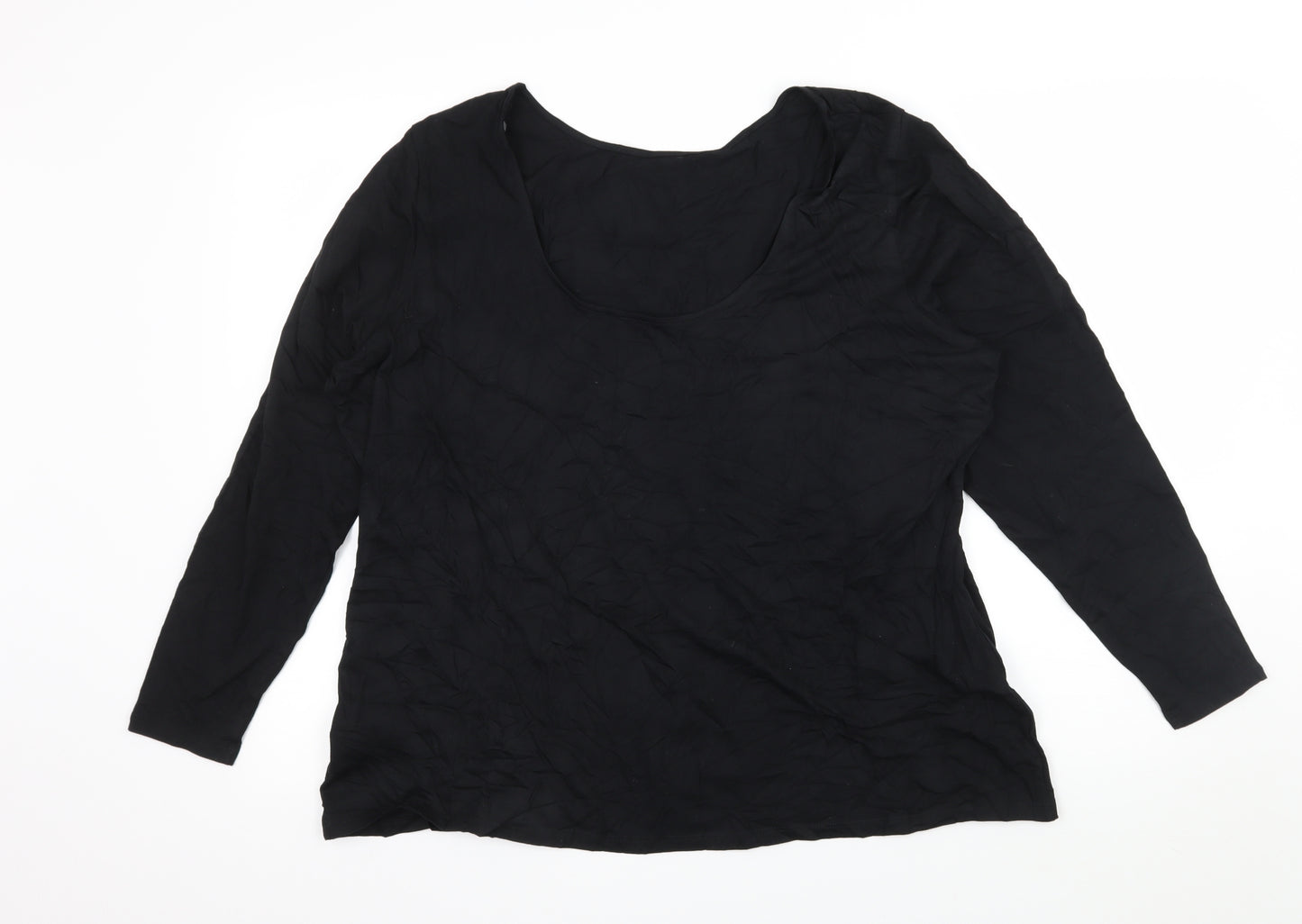 Marks and Spencer Womens Black  Jersey Basic T-Shirt Size 24