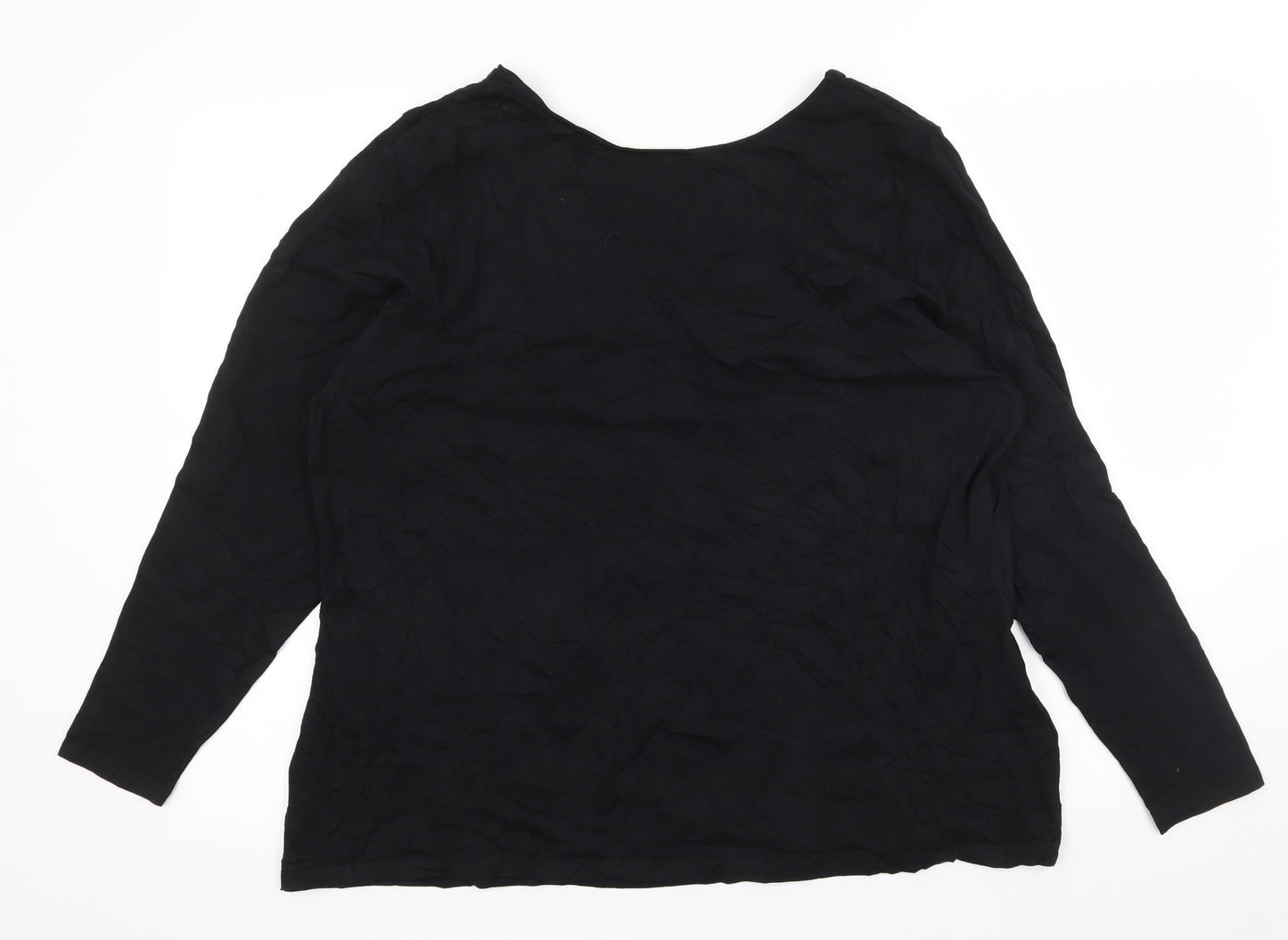 Marks and Spencer Womens Black  Jersey Basic T-Shirt Size 24