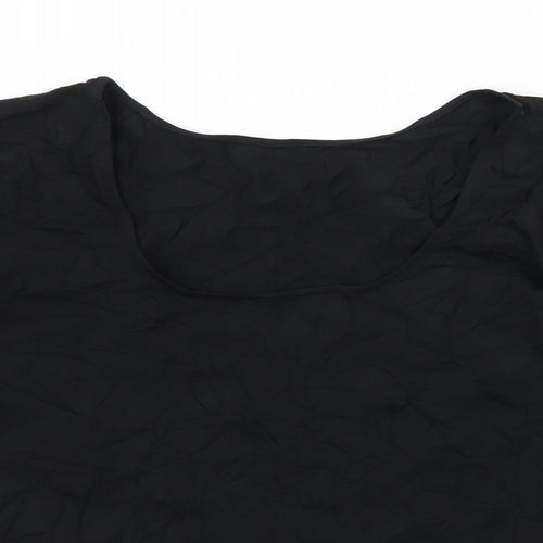 Marks and Spencer Womens Black  Jersey Basic T-Shirt Size 14