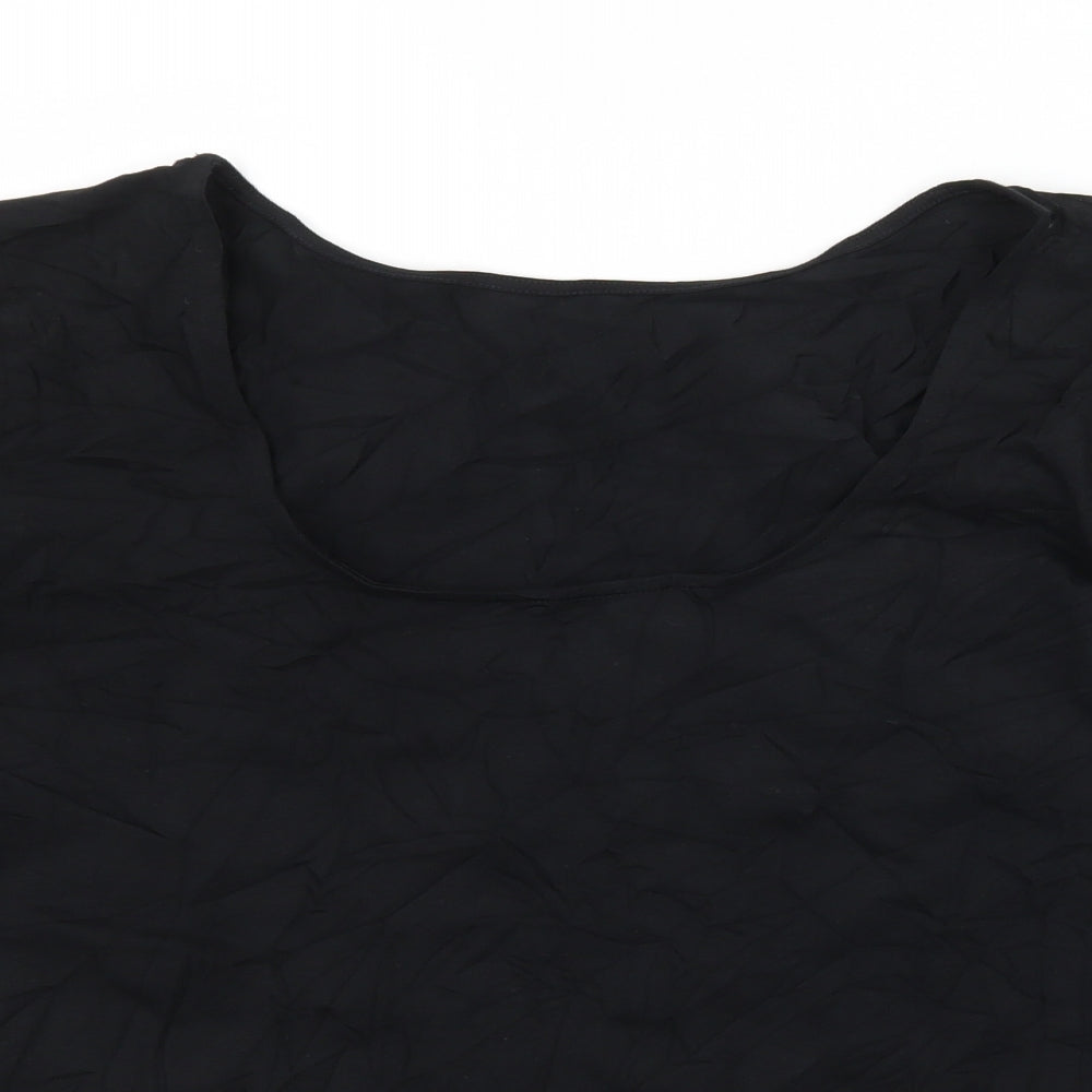 Marks and Spencer Womens Black  Jersey Basic T-Shirt Size 14