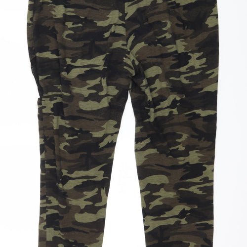 SheIn Womens Green Camouflage Jersey Capri Leggings Size XL L26 in