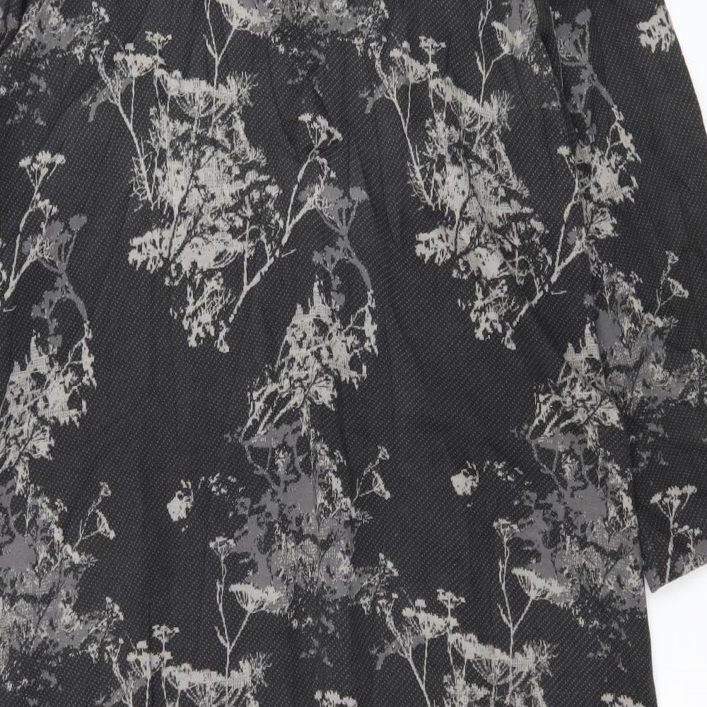 White Stuff Womens Grey Floral Jersey Jumper Dress  Size 12
