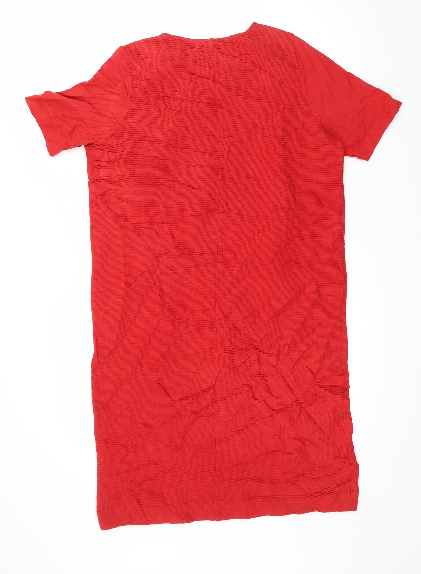Jaeger Womens Red  Jersey T-Shirt Dress  Size 10