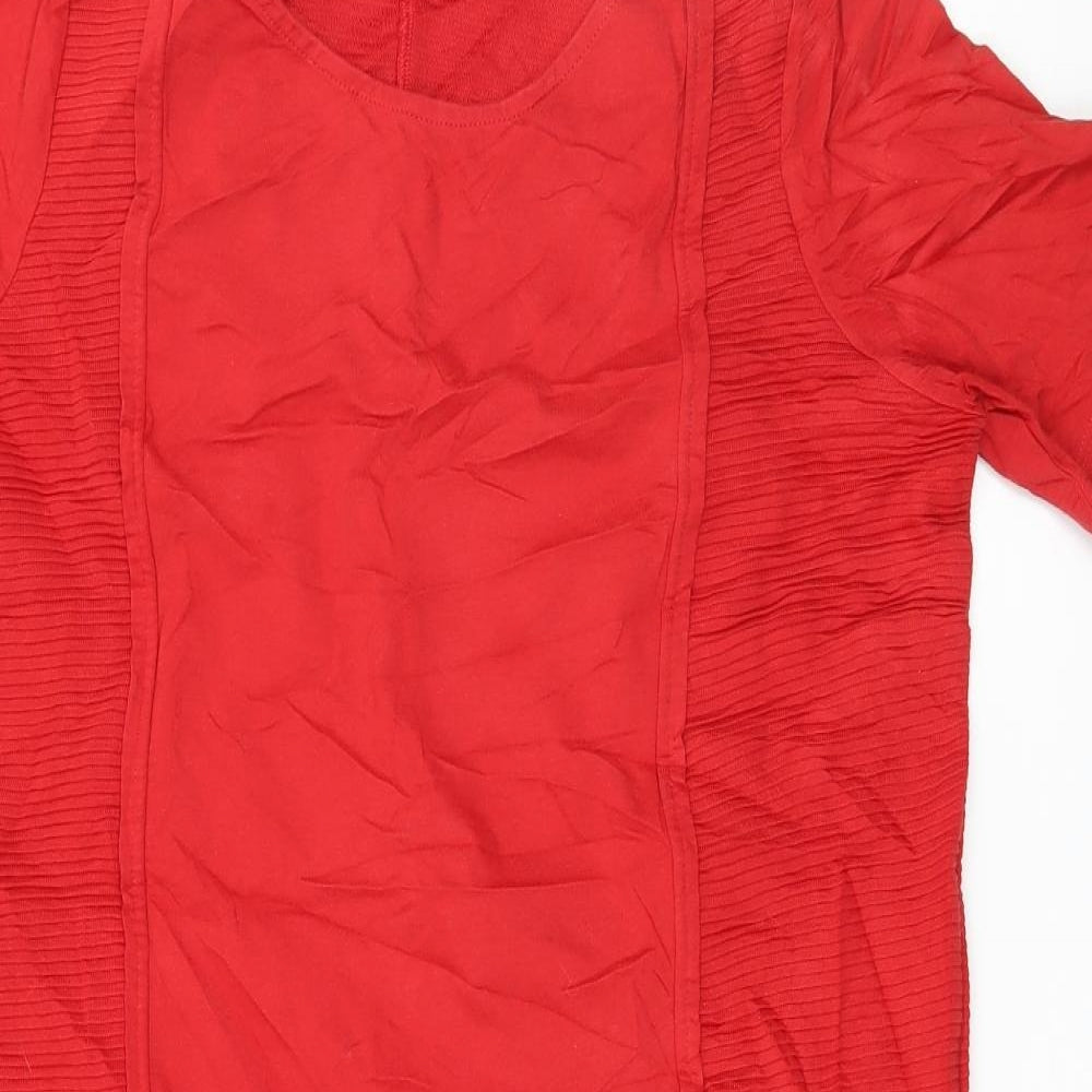 Jaeger Womens Red  Jersey T-Shirt Dress  Size 10