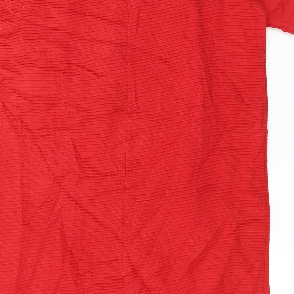 Jaeger Womens Red  Jersey T-Shirt Dress  Size 10