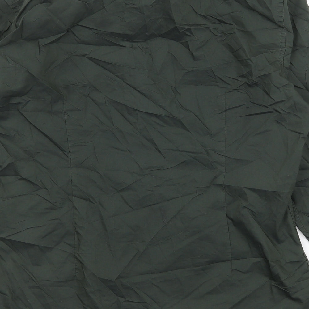 Moss Mens Green    Dress Shirt Size M