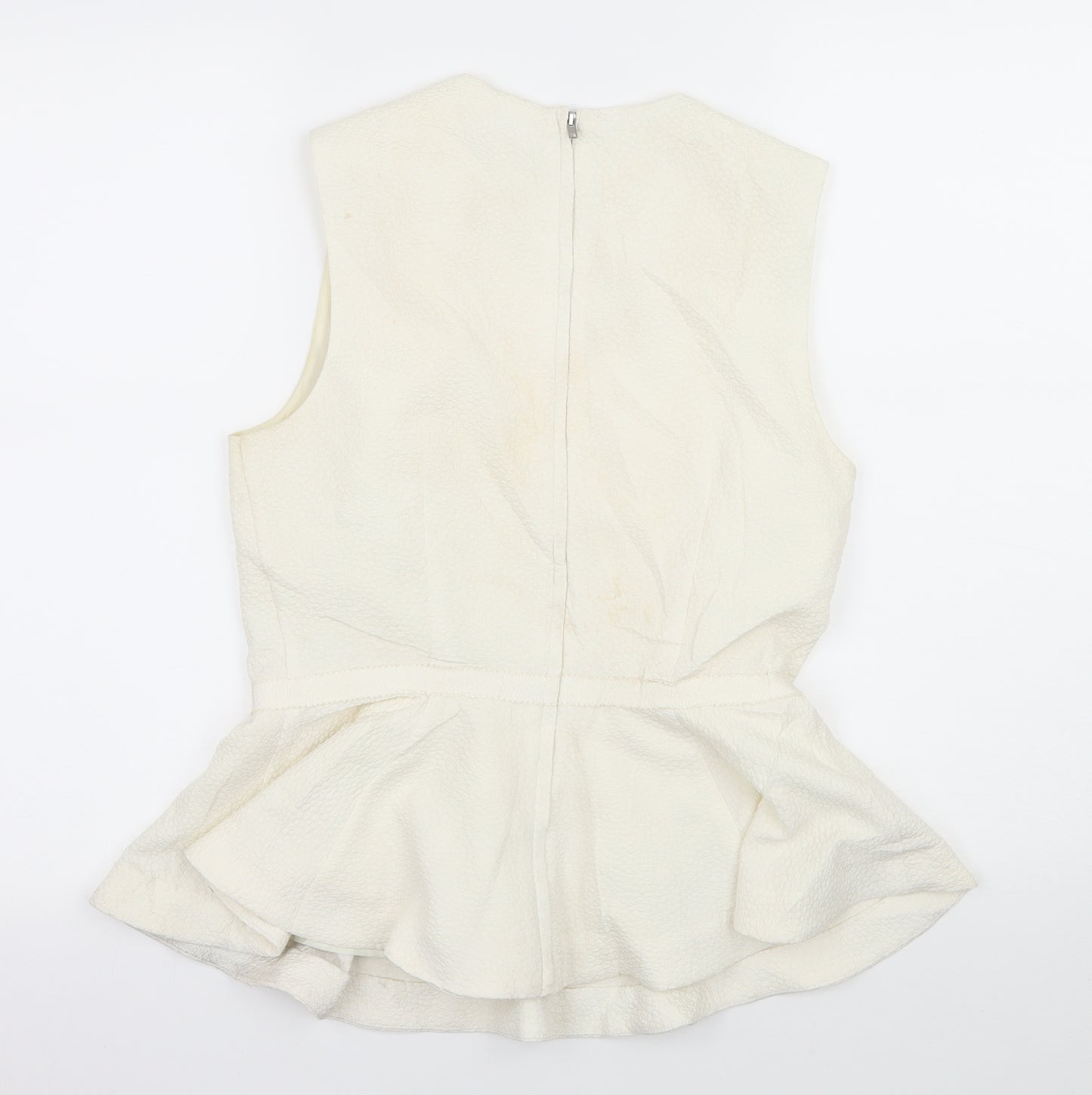 H&M Womens Ivory   Basic Blouse Size 10