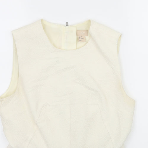 H&M Womens Ivory   Basic Blouse Size 10
