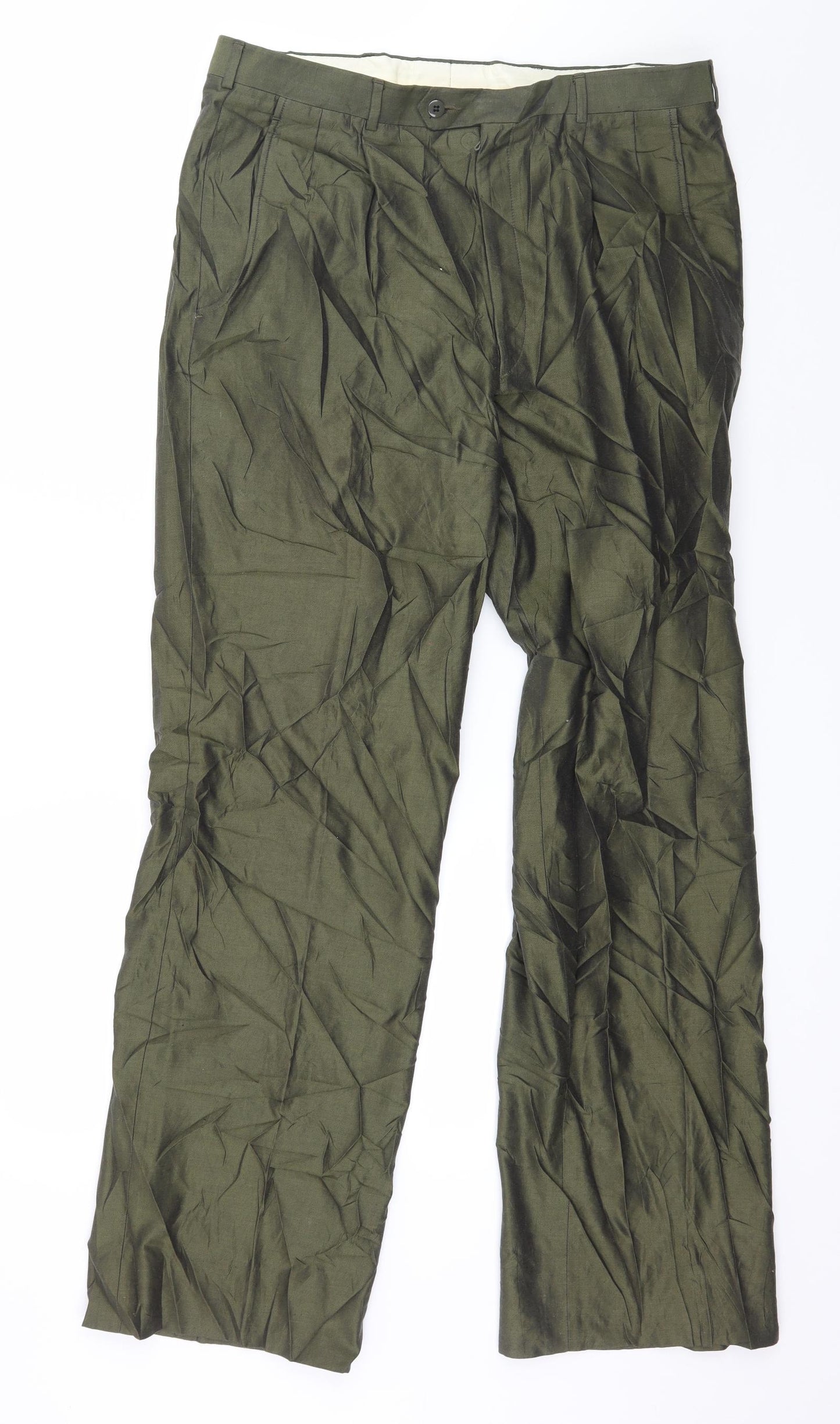 Pierre Cardin Mens Green   Trousers  Size 36 in L31 in