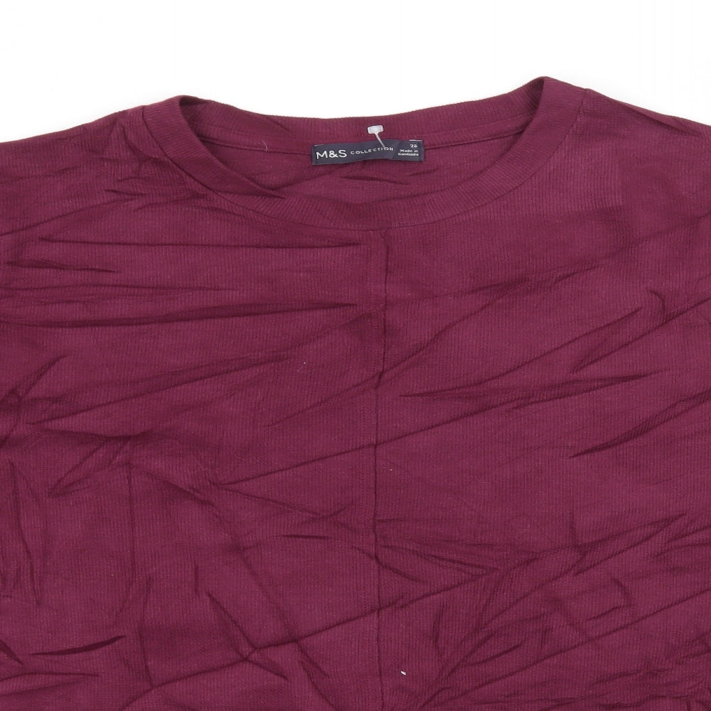 Marks and Spencer Womens Purple  Jersey Pullover Sweatshirt Size 20