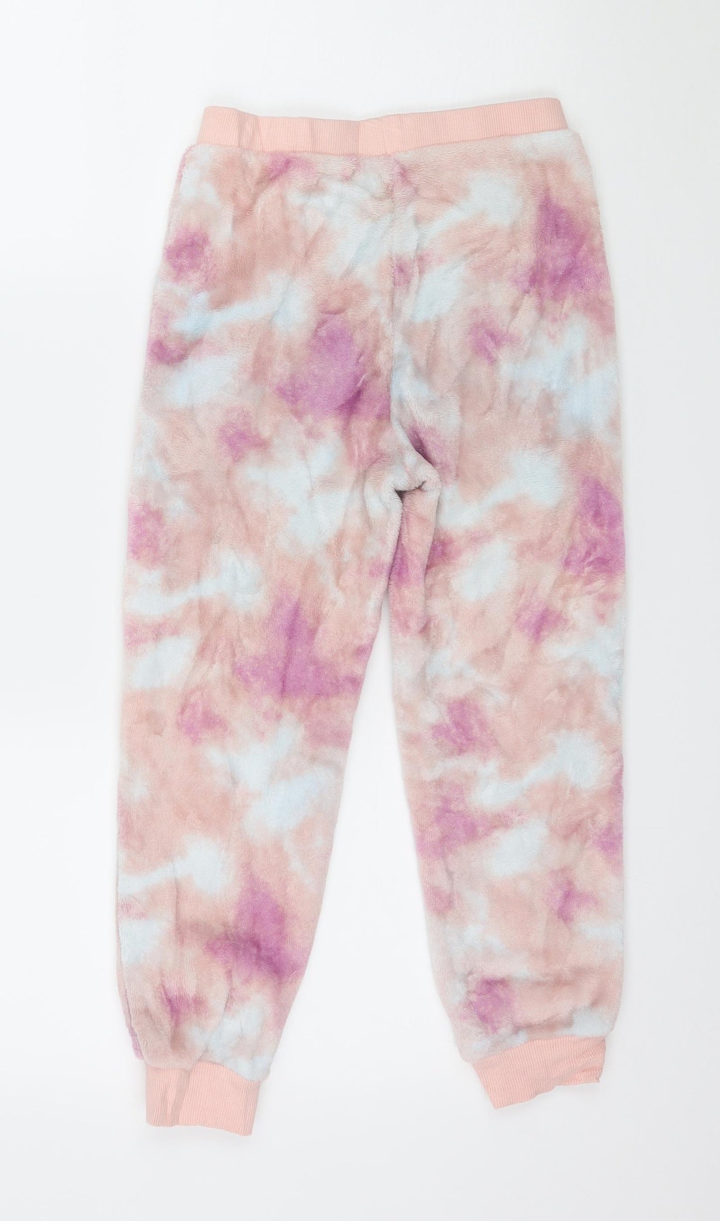 NEXT Girls Pink Geometric Microfibre Capri Pyjama Pants Size 7 Years  - Tie Dye