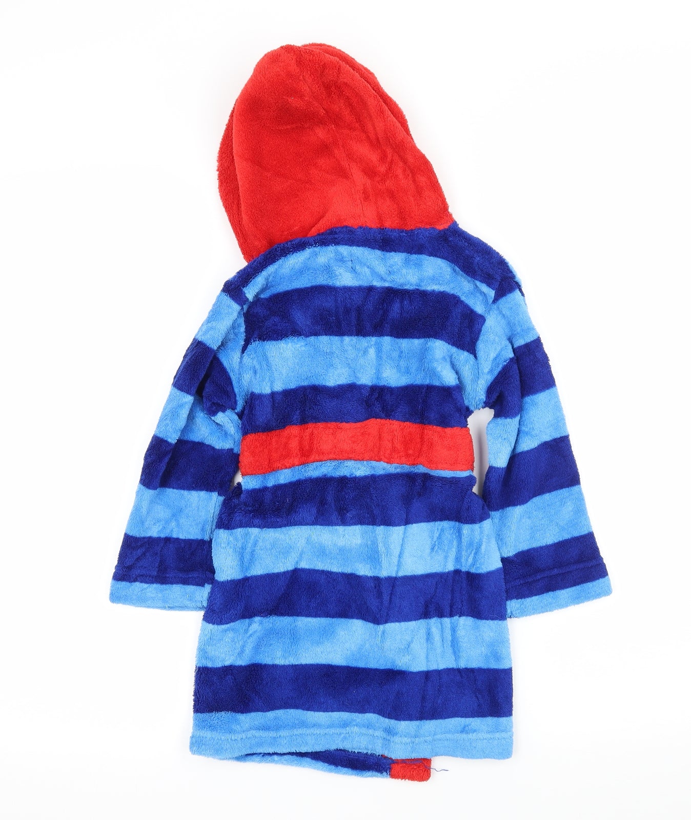 Disney Boys Black Striped Microfibre  Robe Size 2-3 Years  - Mickey Mouse