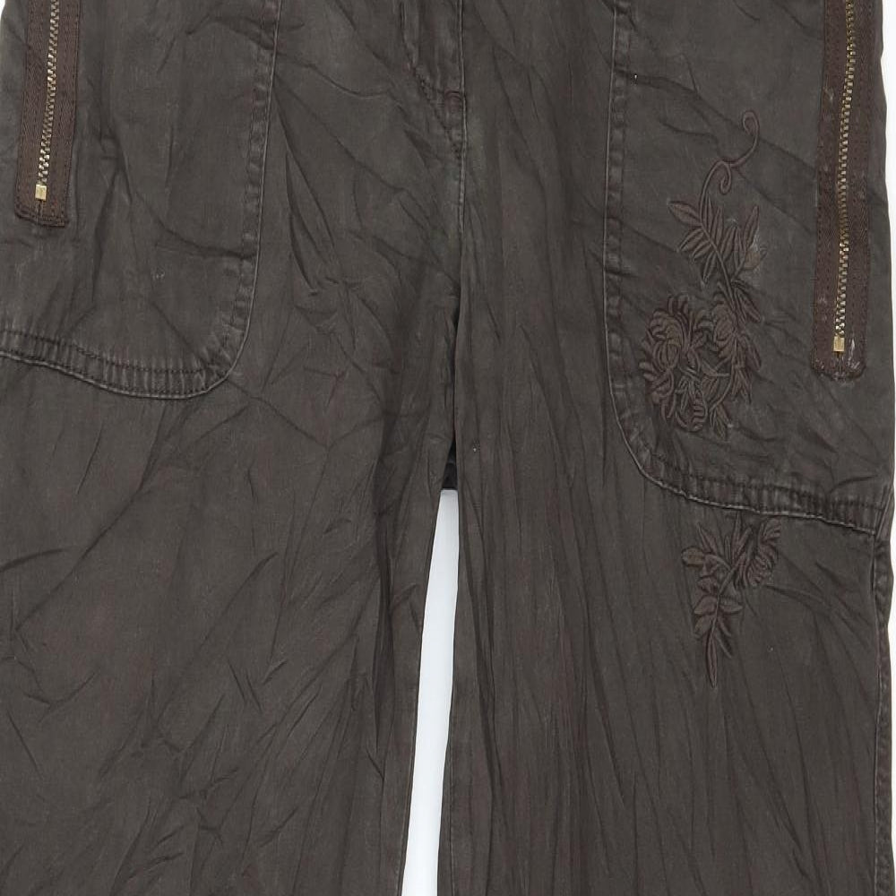NEXT Womens Brown   Trousers  Size 12 L30 in