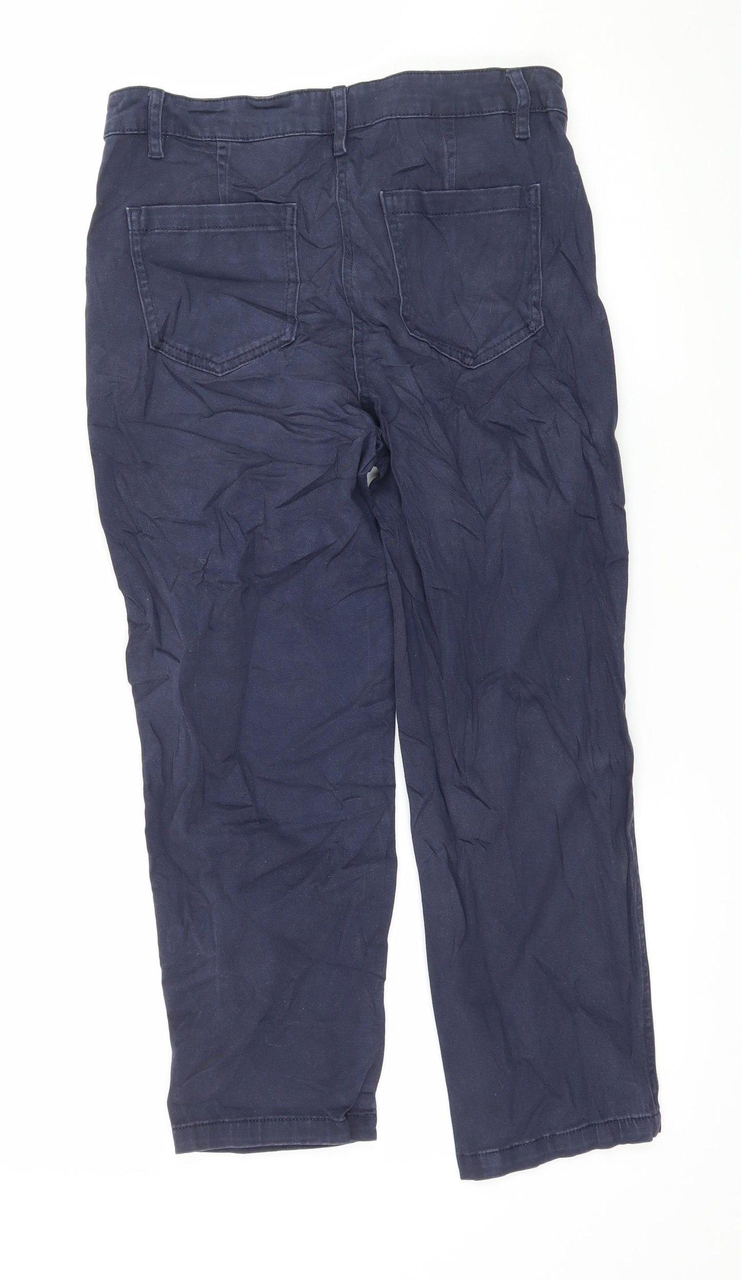 Papaya Womens Blue   Cropped Trousers Size 10 L23 in