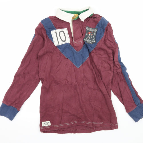 Joules Boys Purple  Jersey Basic T-Shirt Size 11-12 Years  - Rugby shirt