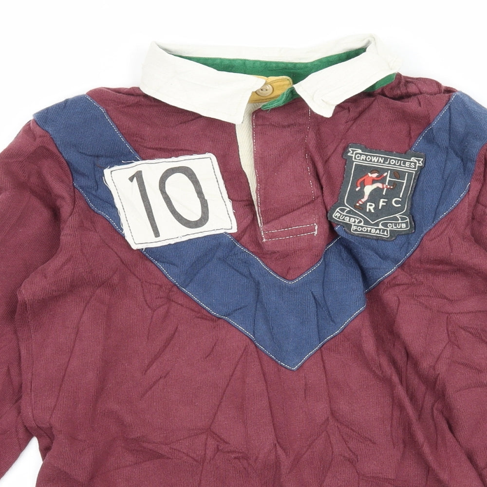 Joules Boys Purple  Jersey Basic T-Shirt Size 11-12 Years  - Rugby shirt