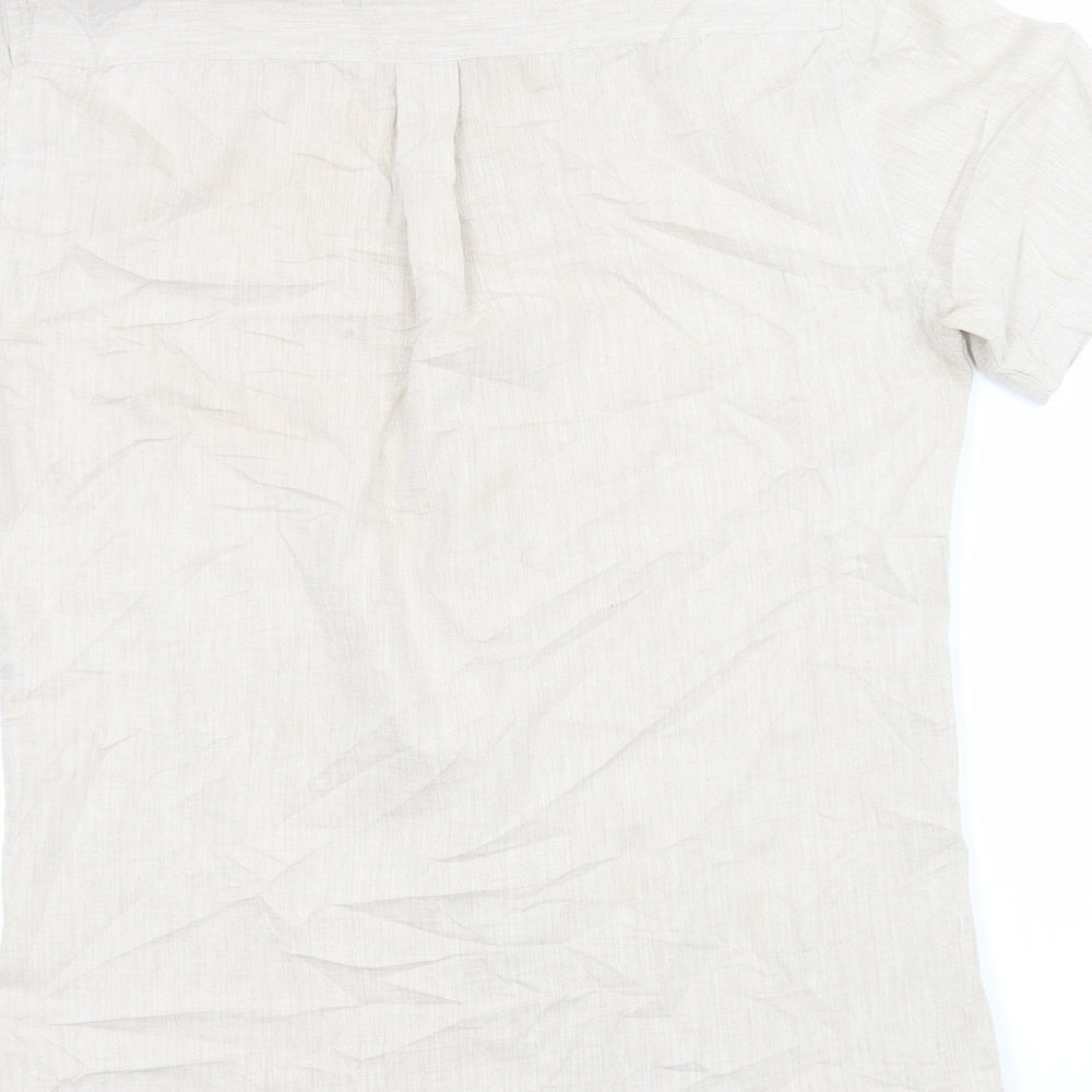 Topman Mens Beige    Button-Up Size S