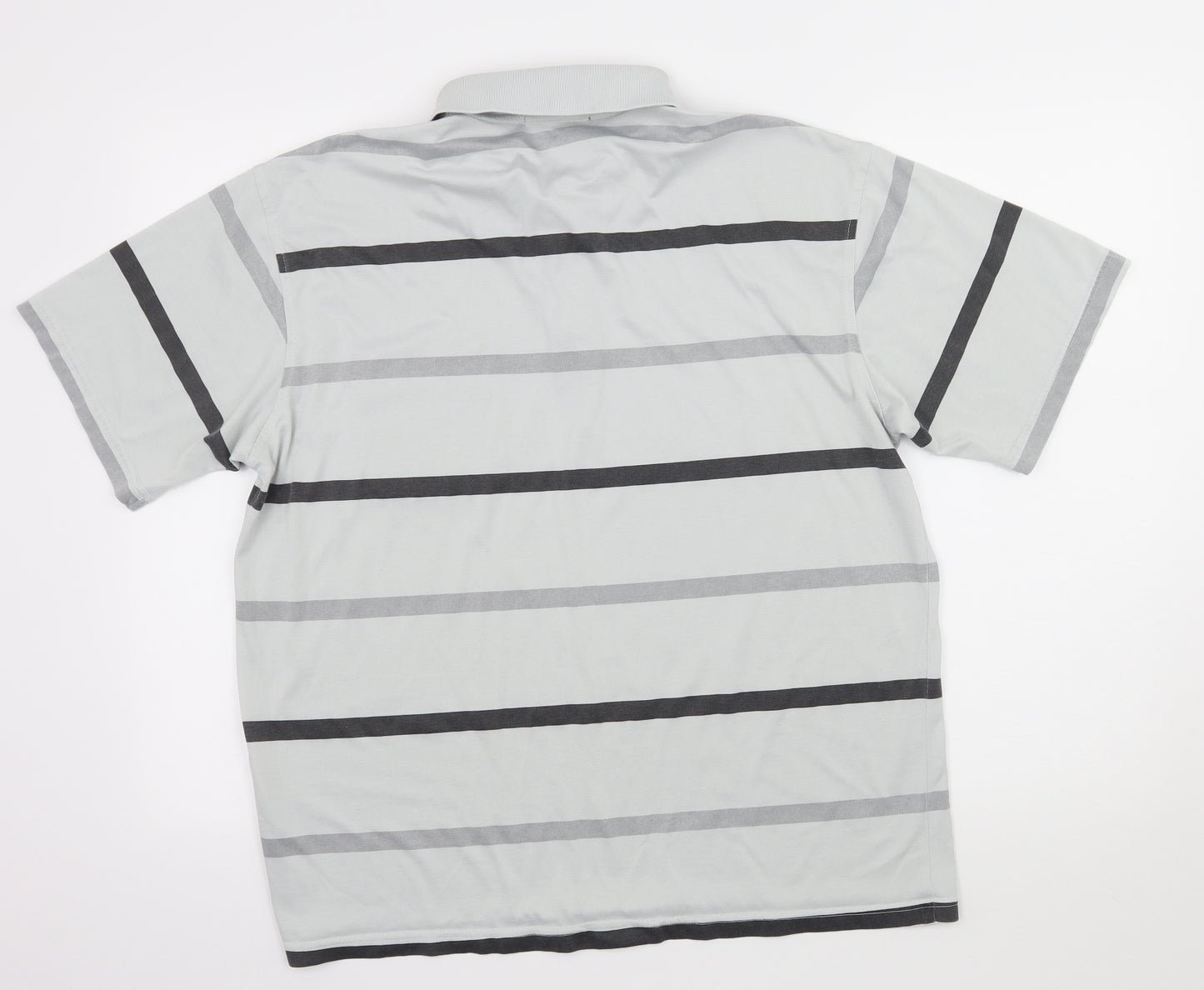Charles Norton Mens Gold Striped Jersey  Polo Size L