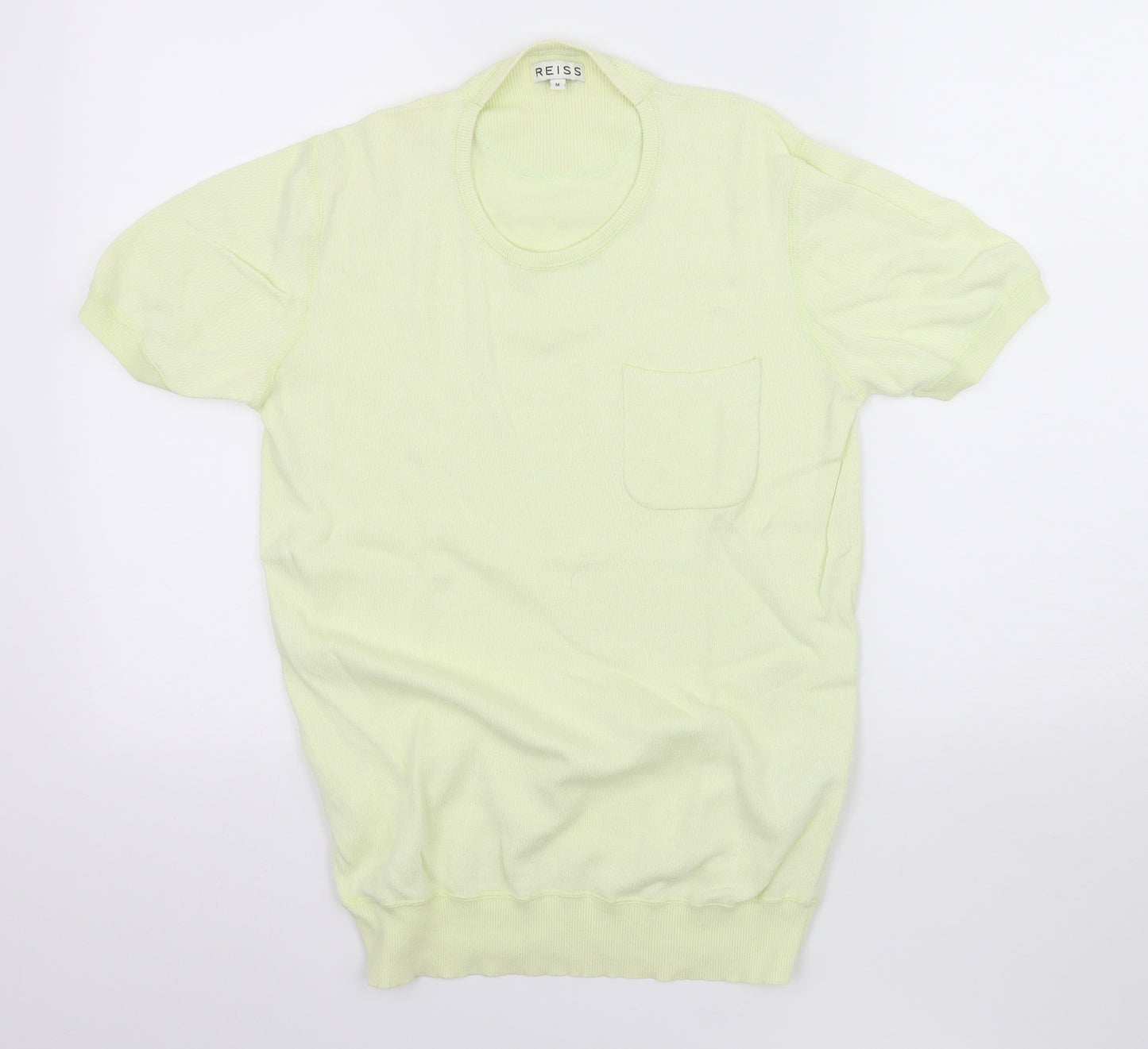 Reiss Mens Yellow  Knit  T-Shirt Size M