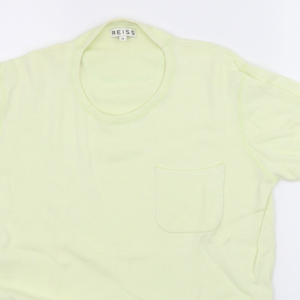 Reiss Mens Yellow  Knit  T-Shirt Size M