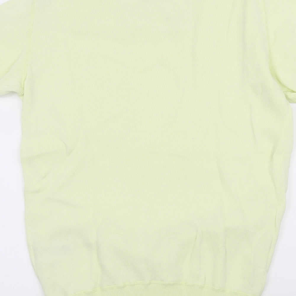 Reiss Mens Yellow  Knit  T-Shirt Size M