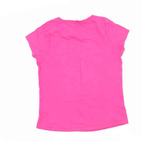PEP & CO Girls Pink  Jersey Basic T-Shirt Size 10-11 Years  - Unicorn Shake