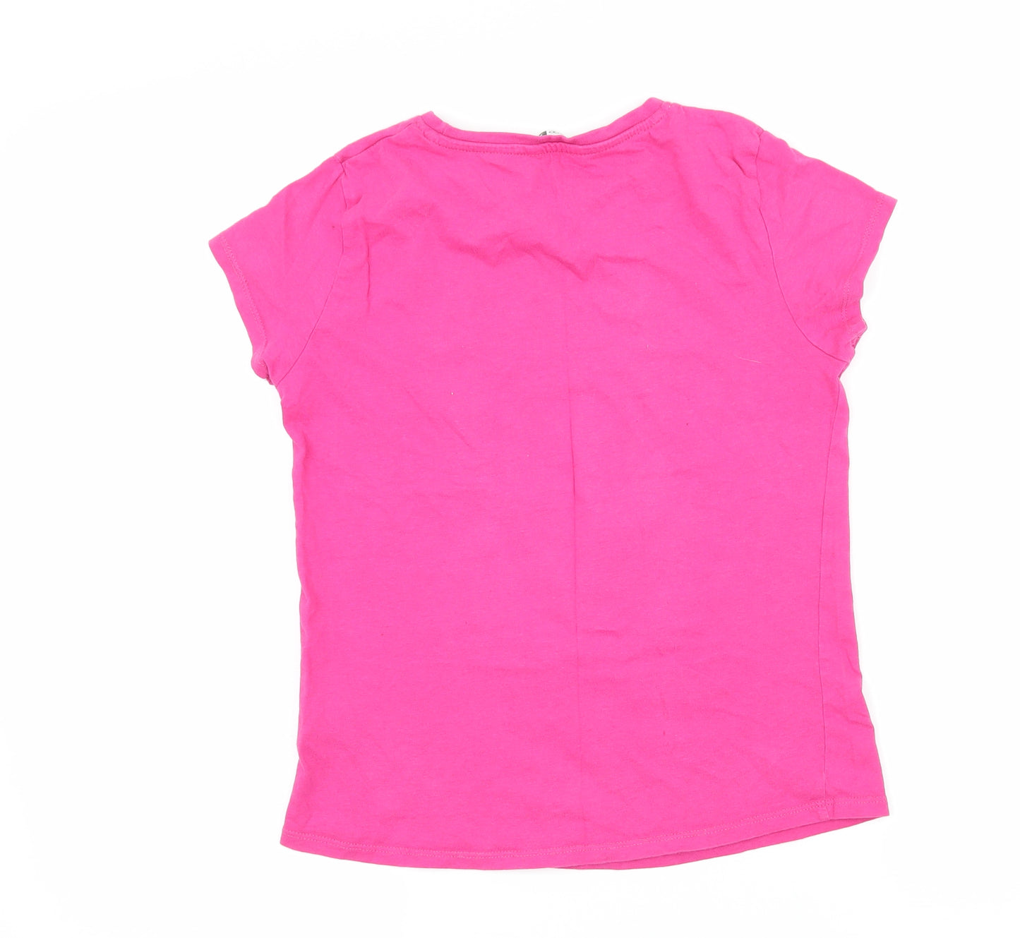 PEP & CO Girls Pink  Jersey Basic T-Shirt Size 10-11 Years  - Unicorn Shake